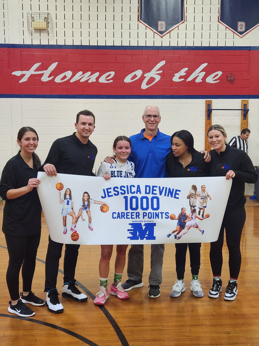 Congratulations to Jr. Jessica Devine on recording her 1000th career point today vs Dunellen!