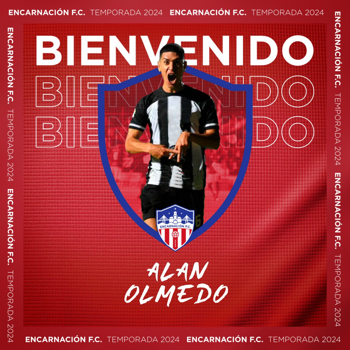 Alan Olmedo es nuevo jugador de Encarnación FC. 🔴⚪️

¡Bienvenido a la Perla del Sur, Alan! 🏟️⚽️

#VamosEncarnación • #SueñodePrimera
