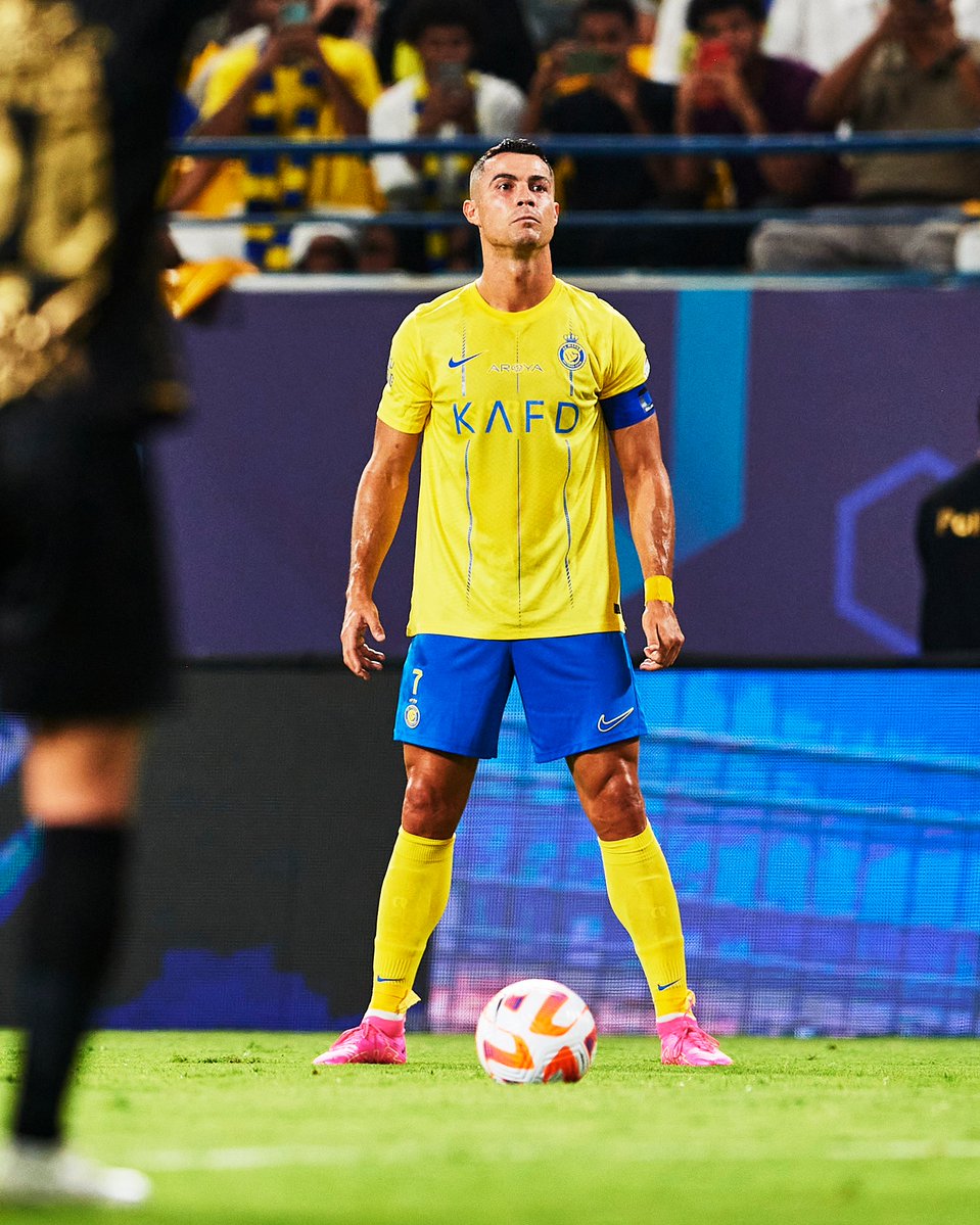 SPL_EN's tweet photo. One whole year since @Cristiano signed for Al Nassr 💛

#yallaRSL https://t.co/aSrT6q8wCF