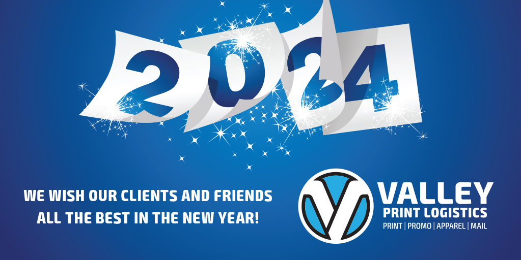 ValleyPL's tweet image. Valley Print Logistics will be closed Monday, January 1 for New Year's Day. We will open again for regular business hours on Tuesday, January 2.