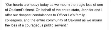 SuzannePhan's tweet image. CA Gov Newsom honors #Oakland police officer killed.

Officer Tuan Le, 36, was a four-year veteran of the Oakland Police Department. He is survived by his wife and his mother.

@oaklandpoliceca 
@abc7newsbayarea 
#abc7now
#abc7newsbayarea