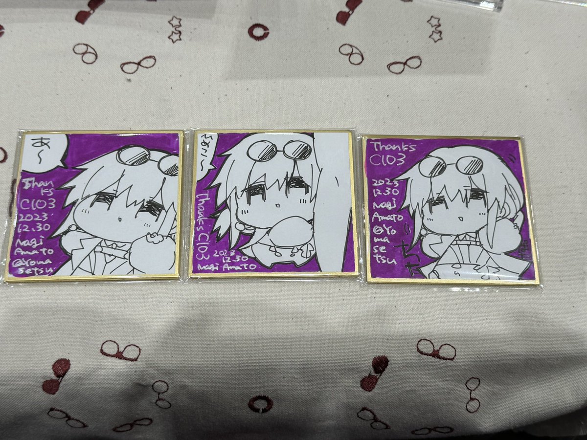 ミニ色紙追加しました!色紙は全て12時から頒布します～!!
