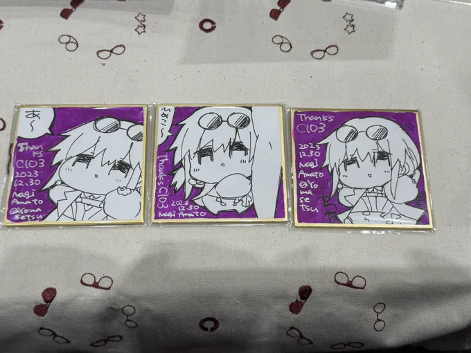 ミニ色紙追加しました!色紙は全て12時から頒布します～!!