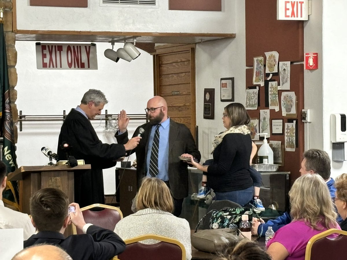 Tonight was my swearing-in ceremony. Appreciate all of those who were able to make it out and share this brief and special moment. The outgoing town supervisor will be serving through the weekend. I start my term on Monday.