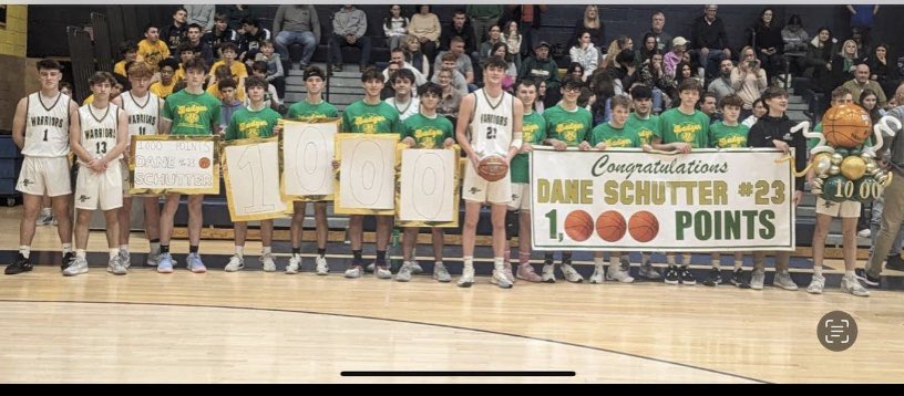 AMacario09's tweet photo. 1,000 points tonight for our guy @_Dane_Schutter !! Great team win on top. Big time accomplishment for a big time player! One of the most talented to ever do it at Wyoming Area! Proud to be part of it. https://t.co/UkYYI7zfFm