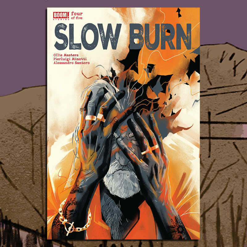 boomstudios's tweet photo. Here's a smoldering sneak peek at SLOW BURN #4 by writer @olliemasters, artist @PierL_Minotti, colorist @AlexSant88, and letterer @HassanOE.

#FinalOrderCutoff 𝐢𝐬 𝐍𝐄𝐖 𝐘𝐄𝐀𝐑'𝐒 𝐃𝐀𝐘!

A/C: Matt Taylor NOV230065/67 
B: Goran Sudzuka NOV230066
D: @gabrielhardman NOV230068
