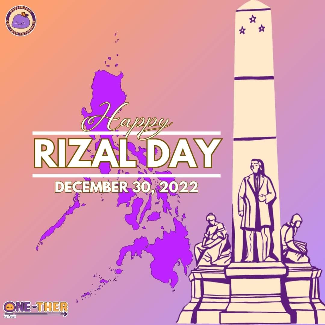onether_ent's tweet photo. Remembering the enduring legacy of Jose Rizal, a national hero whose courage and wisdom remain a timeless inspiration. Happy Rizal Day! 

#RizalDay2023 
#OnetherEnterprise
#Pastimochi https://t.co/jn13mFPKXu