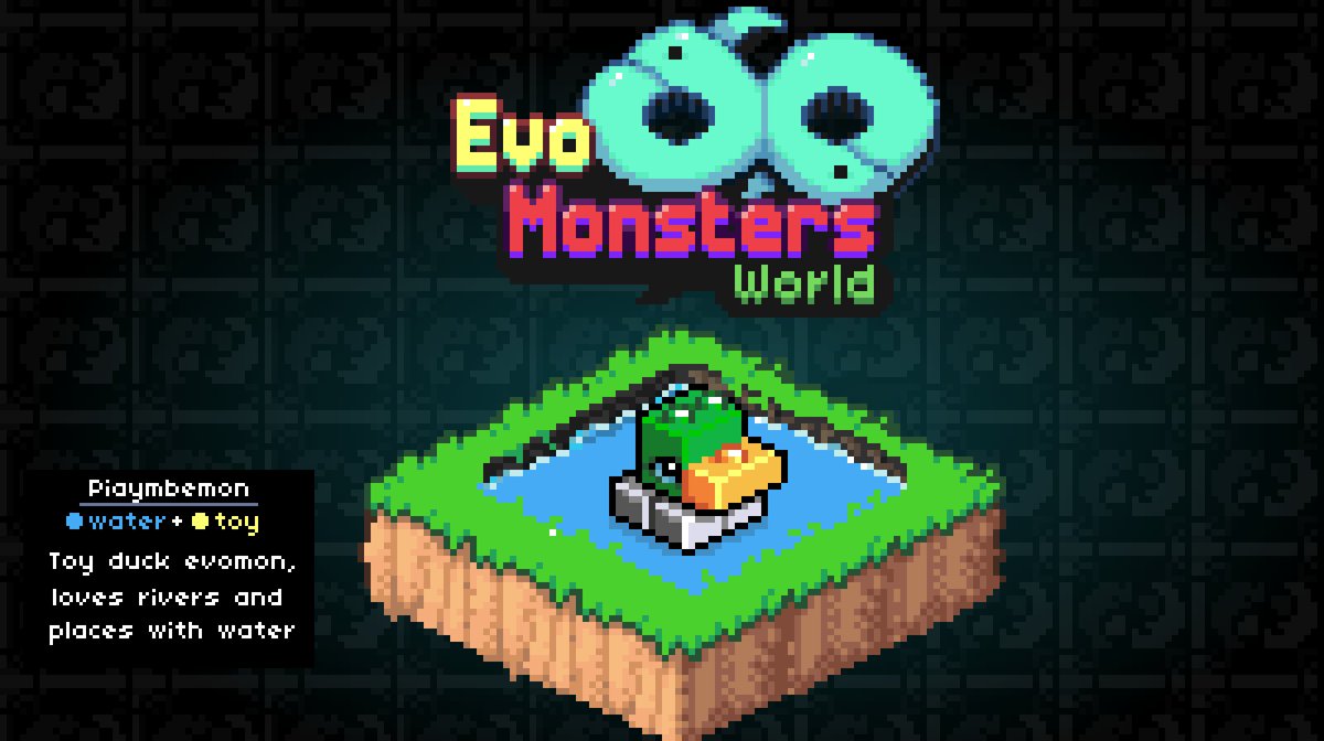Evo_Monsters's tweet photo. Piaymbemon : 
A toy duck evomon, and many unique new evomons will be available on the Evomon World game

Join now the official Evomon discord! https://t.co/HNmkKYfJG8 

#evomon #evomonworld #pixelart #mongame #kickstarter #indiegame #indiedev #monster #rpg #newgame https://t.co/P3VN2R6PyA
