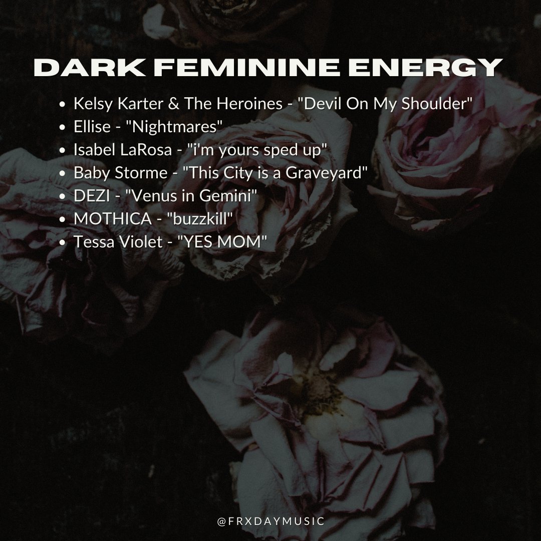 Embrace your dark feminine energy with our new, handpicked playlist. Haunting melodies combine with ethereal vocals to create a unique theme playlist that appeals to your darkest side—just in time for New Year’s Eve! open.spotify.com/playlist/2t7Up…