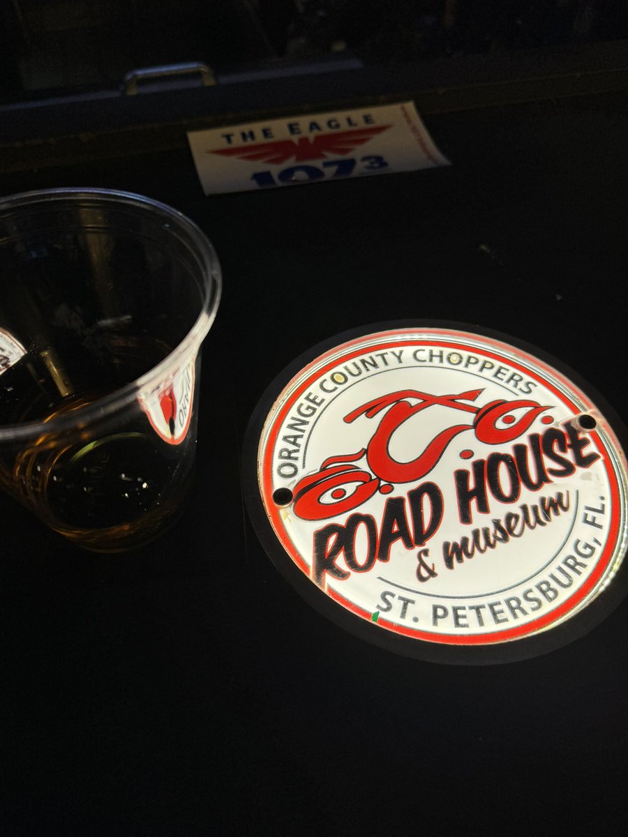 At @occroadhouse sips of @jessejamesspirits before @officialjackyl with @1073theeagle