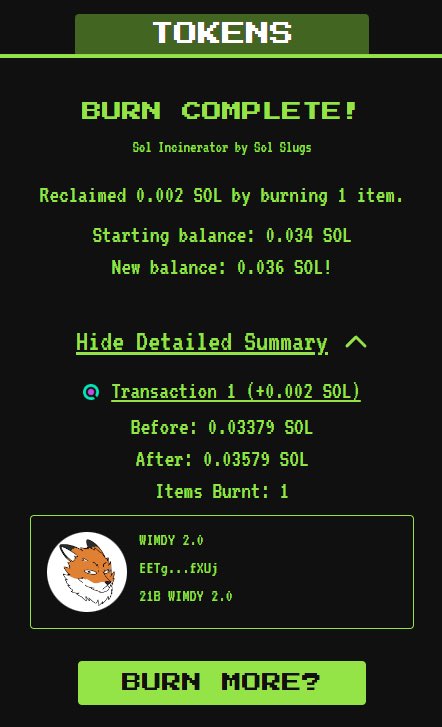 solscan.io/tx/4n3vwsUjeb8…

You voted✅
We delivered🦊💨

The entire wimdao.sol team wallet burned🔥

$15,000 value💰