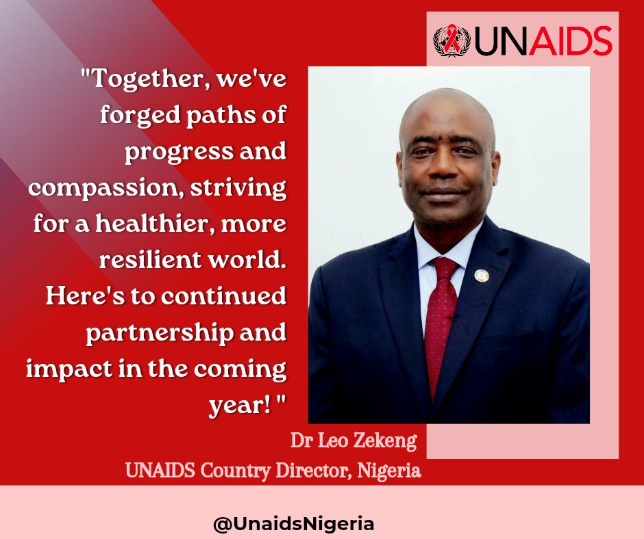 As we bid farewell to 2023 heartfelt appreciation to our partners who've been pivotal in the fight against HIV/AIDS.@PEPFAR @GlobalFund @NACANigeria @Fmohnigeria @FMWAofficial @NigeriaGov & all collaborators.Thank you to our incredible team @Winnie_Byanyima @UNAIDS @UNAIDS_WCA
