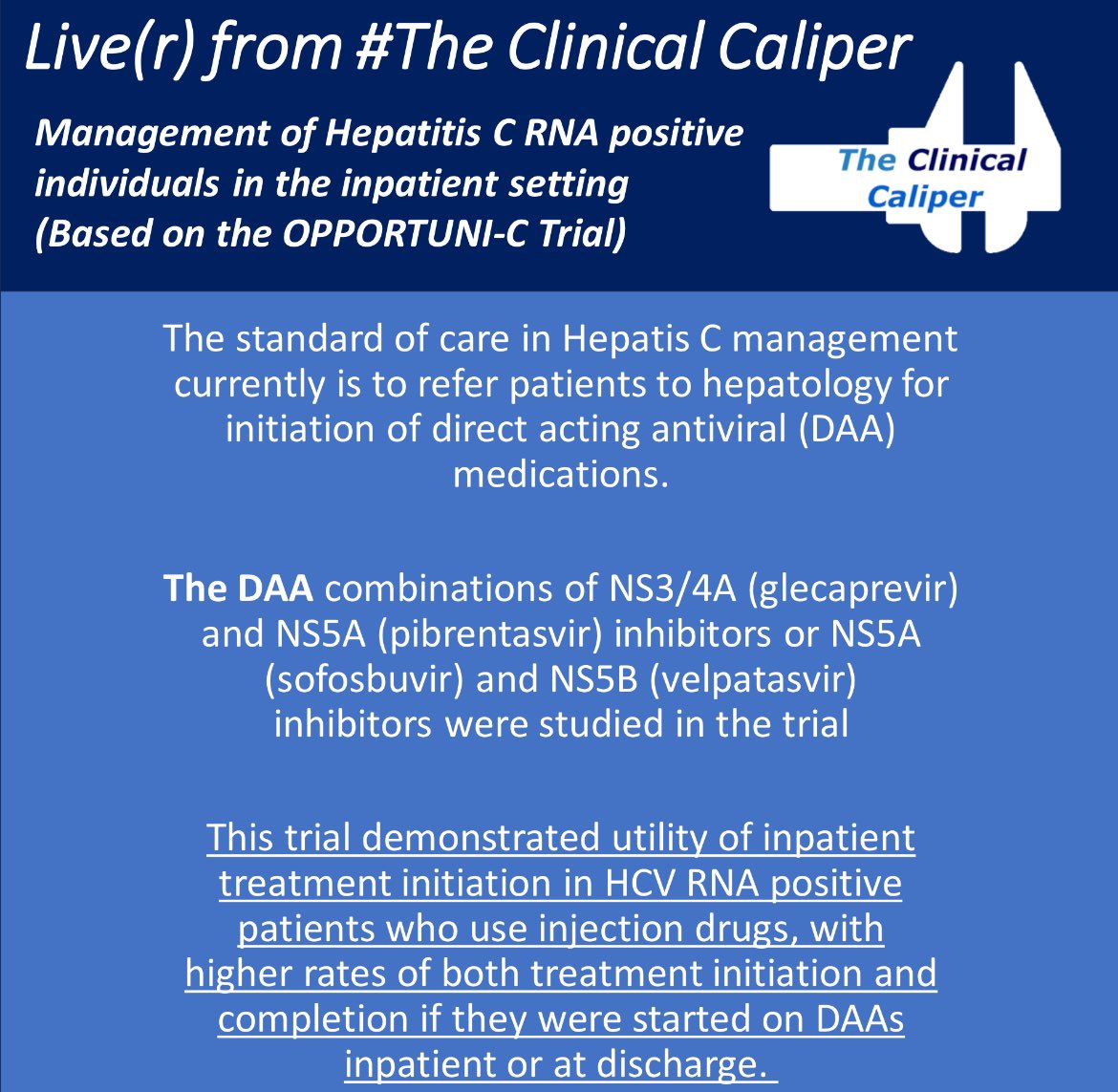 #TheClinicalCaliper with recommendations from the OPPORTUNI-C trial!