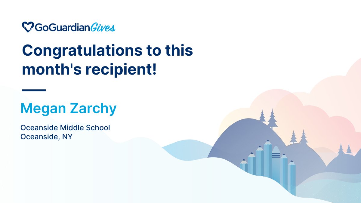 It's always an honor to support the amazing work teachers do. 💙 Congratulations to our November #GoGuardianGives recipients! ✨ Learn more & submit your @DonorsChoose project here: goguardian.com/goguardian-giv…