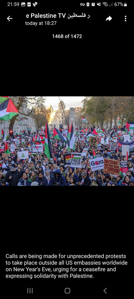 Calls are being made for unprecedented protests to take place outside all US embassies worldwide on New Year's Eve, urging for a ceasefire and expressing solidarity with Palestine.

#London #PalestineSolidarity #Muslim #Christians #RealJews #JewsForPalestine #JewsAgainstZionism