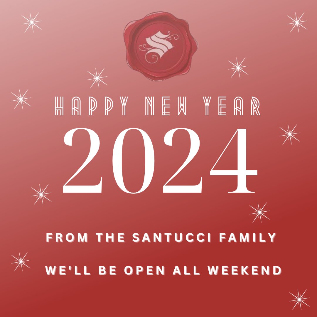 Santuccispizza's tweet photo. Wishing you a Safe and Happy New Year! 🥂🎊

Call or Place Your Order Online Now to Make Santucci's Part of Your New Years' Celebration! https://t.co/k8TxevpsDw