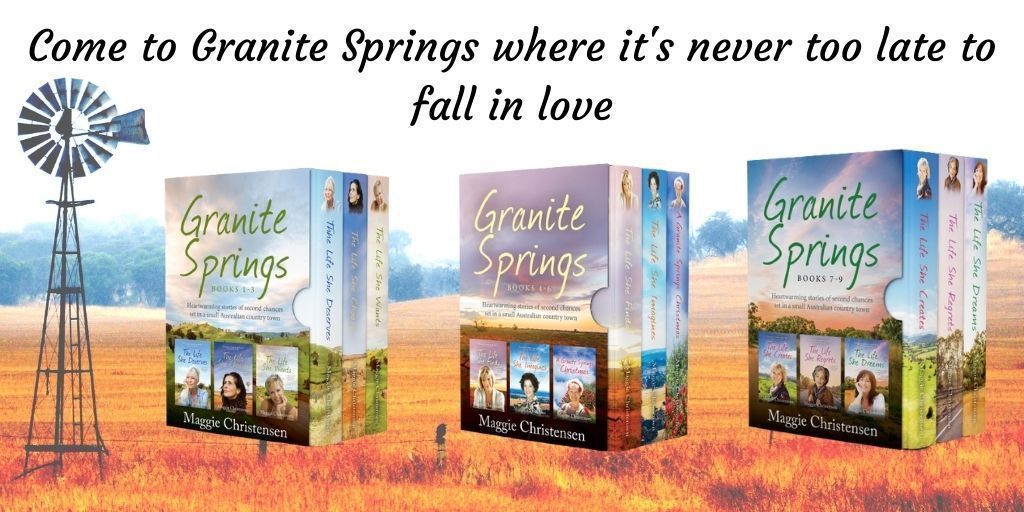 MaggieChriste33's tweet photo. Binge a new series. Heartwarming stories of second chances set in a small Australian country town. 
https://t.co/w8wbk3MRIP 
#indle #KIndleUnlimited #secondchances #familysaga #romancebooks #boxset https://t.co/AnveGeTqsJ