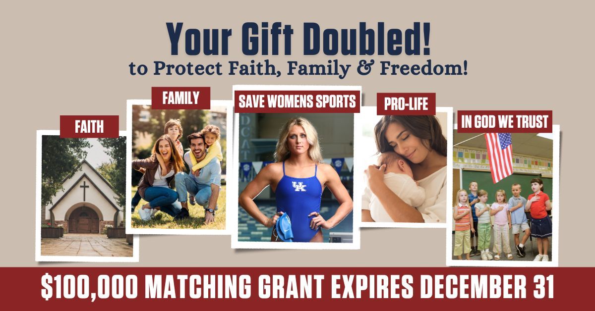 txvalues's tweet photo. Your gift has 2X the impact if you give before Dec 31st! Help #TexasValues protect faith, family & freedom in Texas: https://t.co/TZ6lyPJePE #FightForTexas #IStandWithRileyGaines #SaveWomensSports https://t.co/cm6jhNCey3