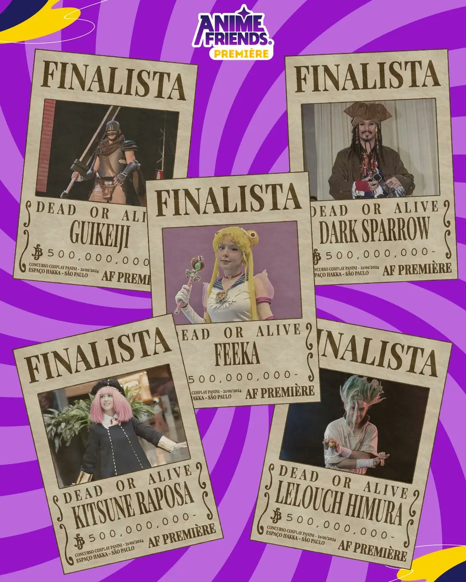 animefriends's tweet photo. O Sexta Cosplay tá diferente! 🤩

Essa é a última Sexta Cosplay do ano e, pra fechar com chave de ouro, estamos apresentando os finalistas do Concurso Cosplay Panini, que acontecerá no Anime Friends Première! ✨️
 
#AFPremiere #AnimeFriendsPremiere #animefriends https://t.co/E1gXPfVMeC
