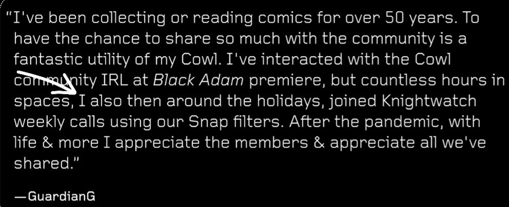GWalking28's tweet image. So this is my contribution @batcowls  &amp;amp; in 2023 I was the only person to be at all of the #knightwatch using @Snapchat started by @marquee005 &amp;amp; other's, good, bad, indifferent I sincerely thank all, for your time = priceless

respect
love
prosperity

7 hours multiple X's
💎🦇☠️⬆️