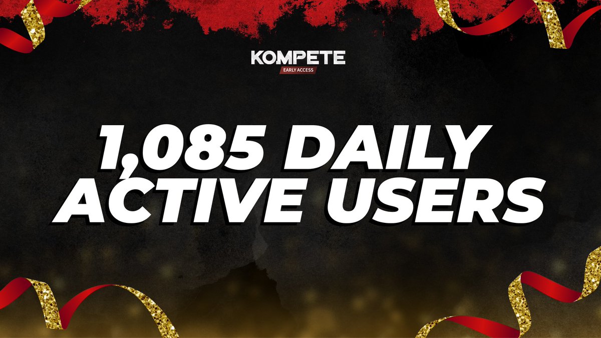 We're thrilled to announce that yesterday we reached a new milestone: over 1,000 daily active users for the first time!

Welcome to #KOMPETE.