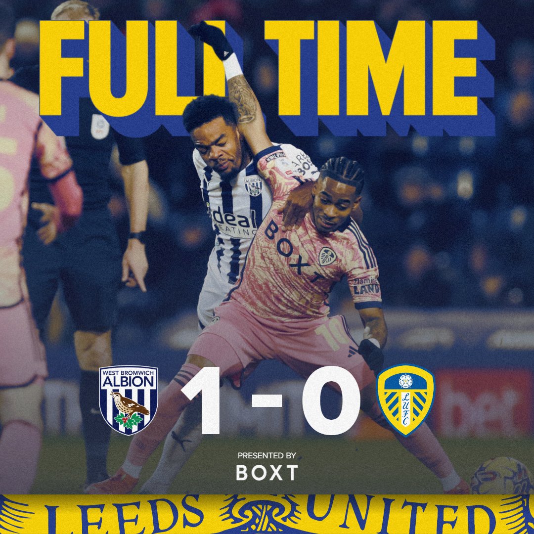 LUFC's tweet image. 📰 #LUFC fall to a 1-0 defeat at The Hawthorns in our final game of 2023