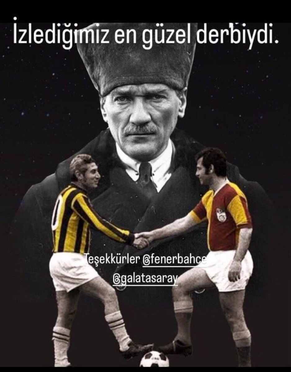 Atamız hiçbir zaman pazarlık konusu olamaz. NET! #Fenerbahçe 👏🏻 #Galatasaray 👏🏻 #SuperKupa