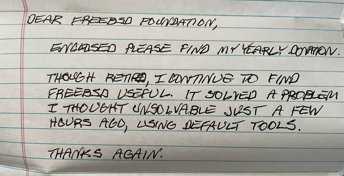 dgoodkin's tweet image. Periodically, we get handwritten letters with donation checks, and I absolutely love them!