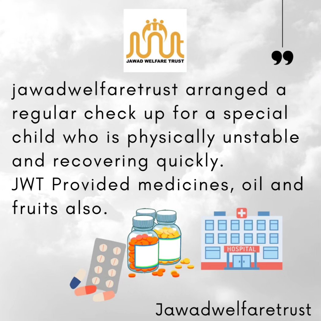 May Allah give her a great health Ameen sumameen.

.

#jawad 
#jawadwelfaretrust 
#jwt
#thalesemia 
#kidney
#spleen
#poor
#ngo
#charity
#welfare
#palestine🇵🇸 
#palestinelivesmatter 
#palestine🇵🇸✌️