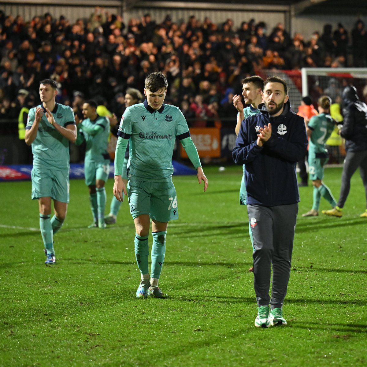 Awful conditions, same outstanding support 👏 Thank you as always, Whites - we'll see you back home in 2024 on New Year's Day 🤍 #bwfc