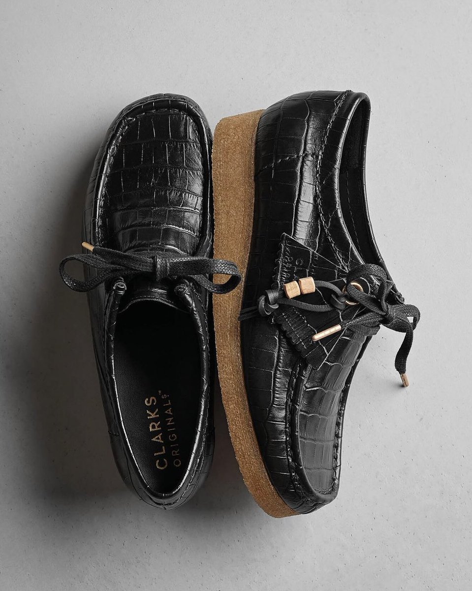 Clarks Originals drop The Wallabee in Black Croc!🖤