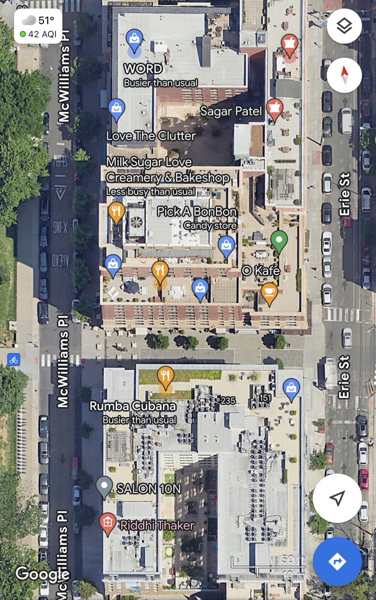 Good urban design lesson: When streets terminate on a public space, replace the last block with a pedestrian street. It further calms traffic and extends the public space into the surrounding neighborhood. This is how Pavonia Avenue terminates at Hamilton Park in Jersey City.