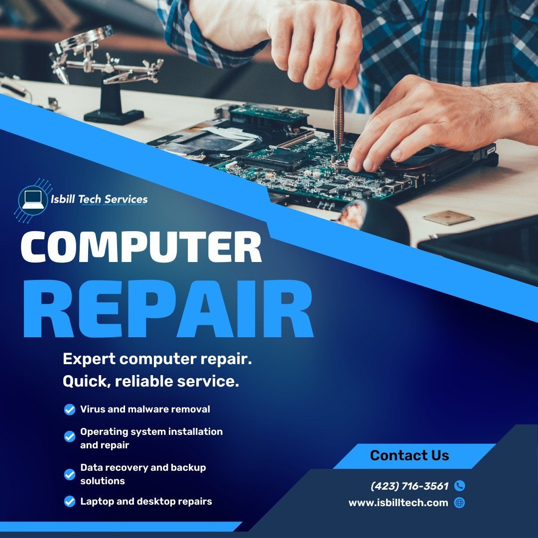 IsbillTech's tweet image. We offer unbeatable options and recommendations when it comes to computer repair and maintenance.

If you need help with anything tech, call 423-716-3561. 📞📱

#computerrepair #devicerepair #isbilltech #isbilltechservices #fyp #clevelandtn