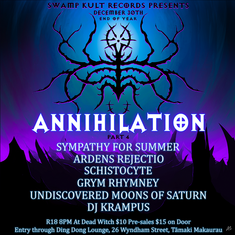 DingDongLounge3's tweet photo. TONIGHT! The Annihilation Continues! 

GRYM RHYMNEY 
SCHISTOCYTE 
UNDISCOVERED MOONS OF SATURN 
ARDENS REJECTIO 
IVAN'S BIRTHDAY PARTY 

Doors at 8pm 
R18, $15 Entry

Come celebrate new years eve-eve for a night of doom, metal, dark ambient, drone, and russian hardbass. #newyear https://t.co/LSjRUI6h5W