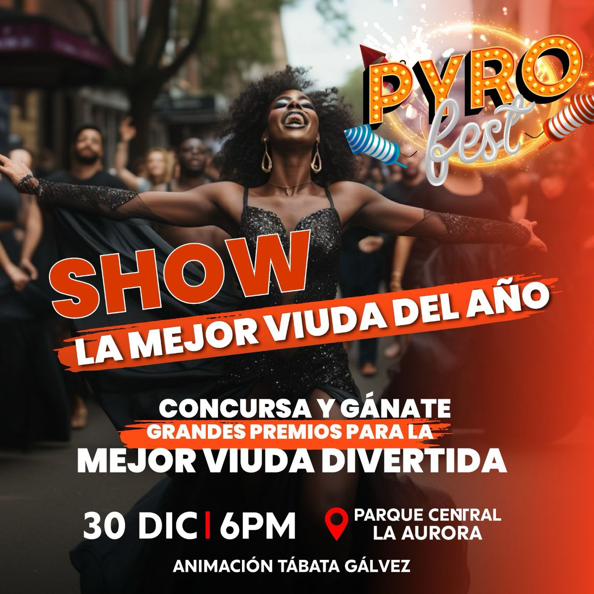 Futbol17_ec's tweet image. La mejor viuda del año solo en #PyroFest 🎉

Participa con tu mejor disfraz de viuda y gana espectaculares premios 🎁

🗓️ Sábado 30 de diciembre 

⏰ 18:00 

📍Parque Central La Aurora 

🎙️Con la animación de @tabitagalvez 

#PyroFest la mejor feria de fuegos artificiales del…