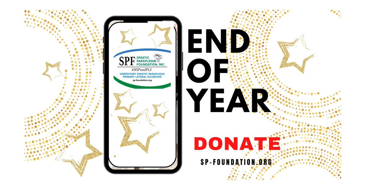 Yr-End - there is time to still DONATE to the SP-FOUNDATION! SOON we will close out 2023. We need your help to meet our 2023 goals. SF-Foundation.org #Fundraise #HSPandPLS #Findacure #releasethecures #SpasticParaplegiaFoundation #SpasticParaplegia #motorneurondiseases