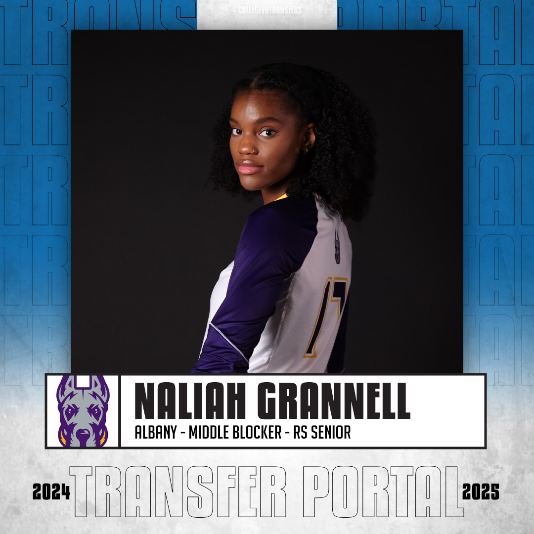 𝗜𝗻 𝗧𝗵𝗲 𝗣𝗼𝗿𝘁𝗮𝗹

✏️: Naliah Grannell
🏐: Middle Blocker
🎓: RS Senior
📍: Albany

#CollegeVBTransfers | #NCAAWVB