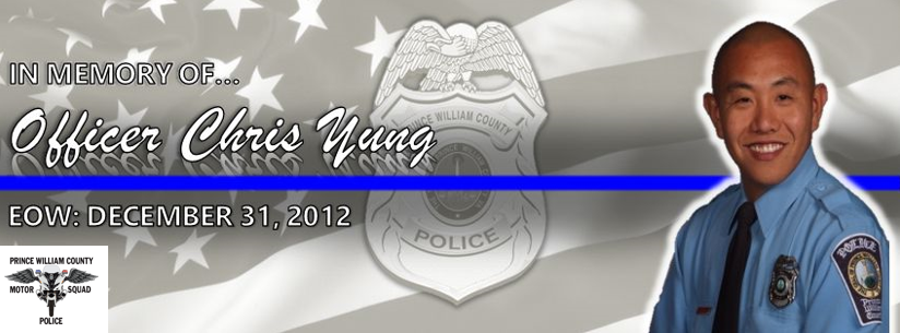 PWCPolice's tweet photo. HONORING CHRIS:
Most especially during this time of year, we remember fallen #PWCPD Officer Chris Yung. New Year’s Eve marks the 11-year anniversary of his immeasurable loss. End of Watch: December 31, 2012
#BlessedAreThePeacemakers #NeverForgotten #BrotherInBlue #ThinBlueLine https://t.co/qoYfPrS9nk