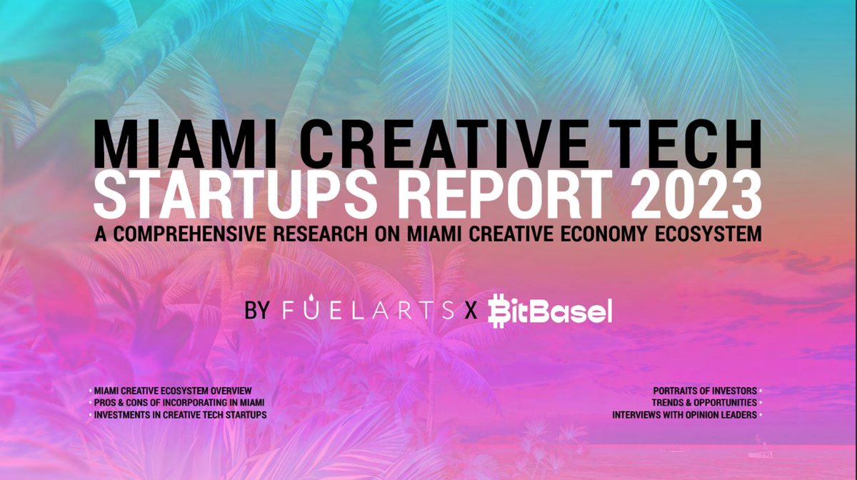 bitbaselart's tweet image. Very excited to report consolidated data about our WEB3 ecosystem, stakeholders and #MiamiTech community insights at the intersection of Creative Industries and #startup formation along with @fuelartsnyc 📊

Stay tuned for our VC meetups in 2024. Download the full report here:…