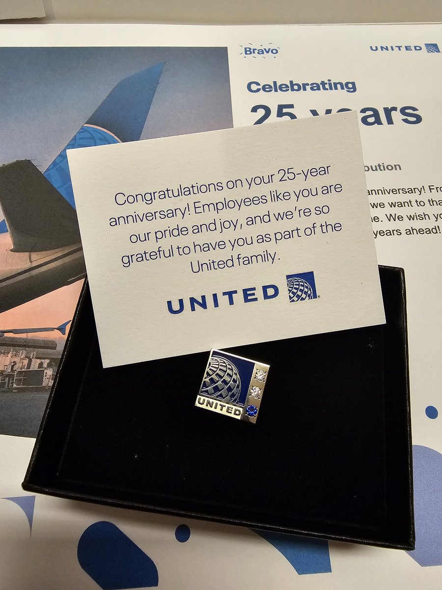 So happy. 25yrs in United Airlines.