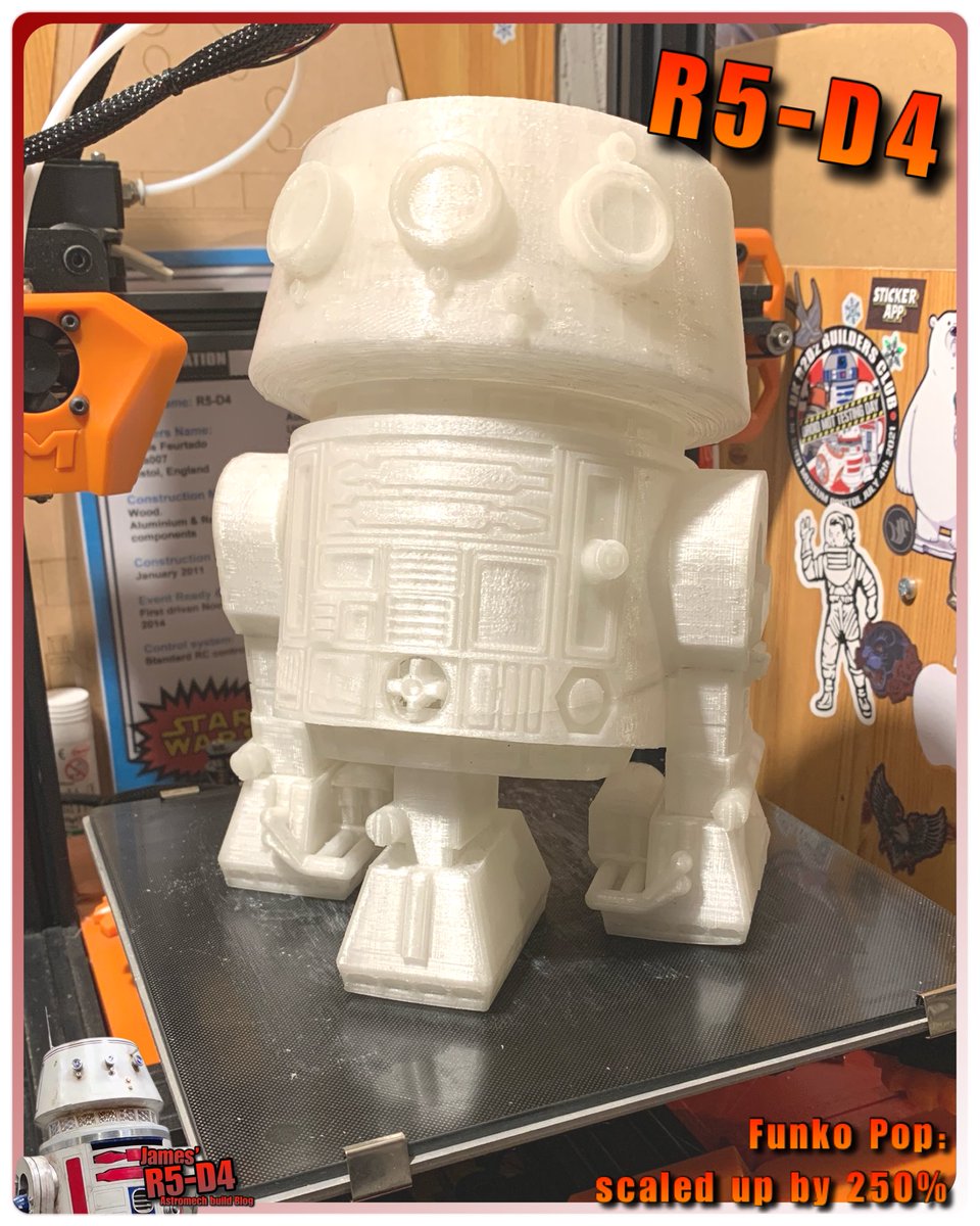 JamesR5D4's tweet photo. JUMBO Funko R5-D4 - Part 2: https://t.co/w3Mg852Og6 #FunkoPop #scaledmodel #3Dprinting #3Dmodeling https://t.co/pJ1Q3lzm1V