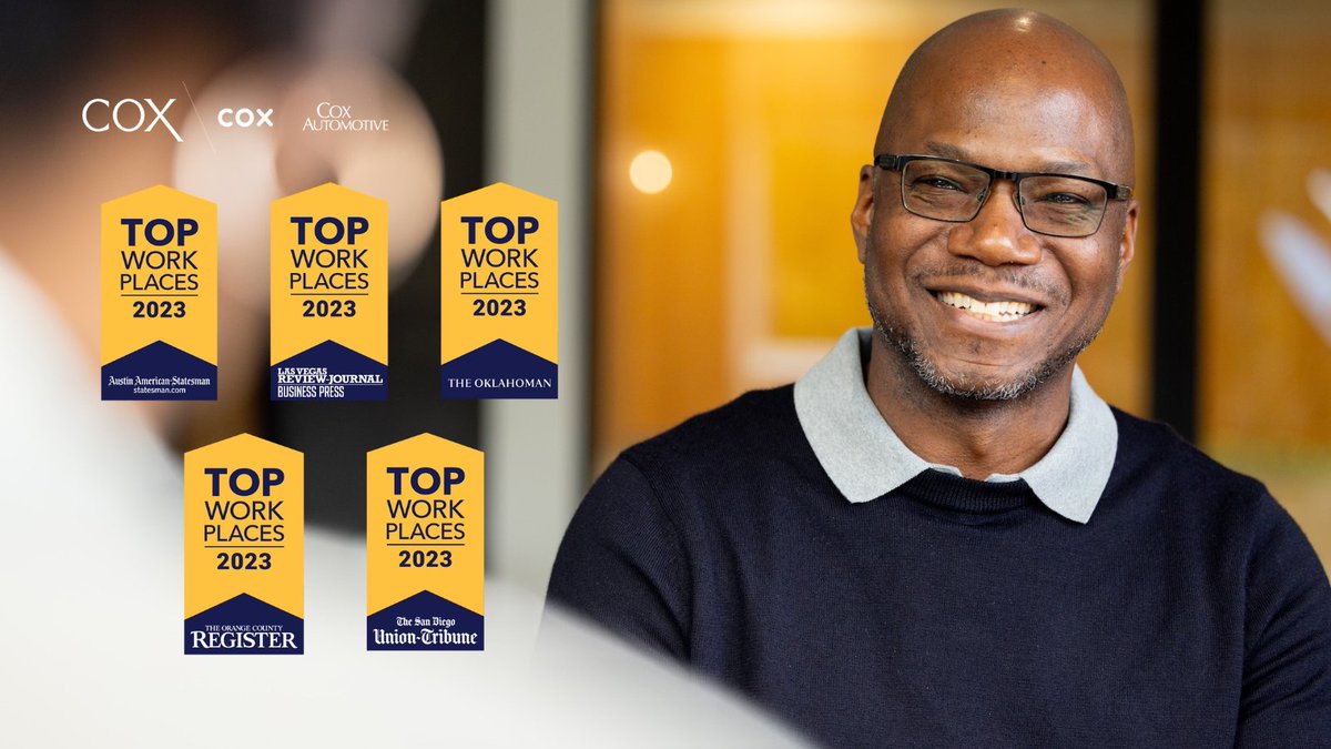 It’s been a big year for us! In addition to being named a national Top Workplace, Cox was also recognized on a local level. Based on anonymous employee feedback, Cox received the 2023 @TopWorkplaces award in Austin, Nevada, Oklahoma, Orange County and San Diego. 🌟