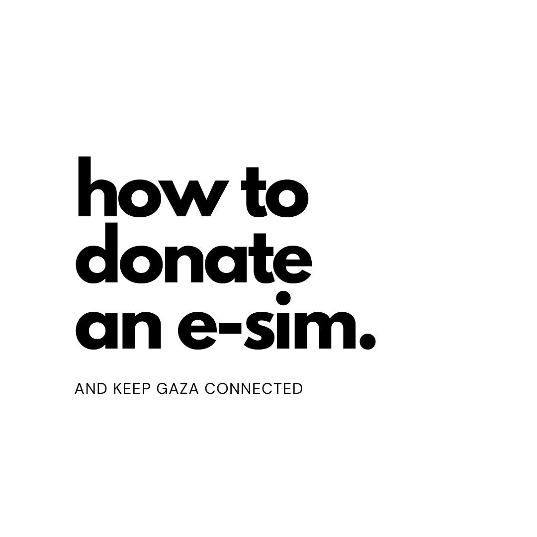 connectgaza's tweet photo. @Mirna_elhelbawi @Connectinghu_ Here's how to donate e-SIMs to Gaza:
1. Get the Airalo app https://t.co/6nM6rRbnrk
2. Search Global or Middle East.
3. Pick an option.
Use code SALLY10 For 10% Off
4. Screenshot QR code.
5. Email to gazaesims@gmail.com.
Details in our profile. Thanks for your support! 🌍💙 https://t.co/UKqXTx9ISO