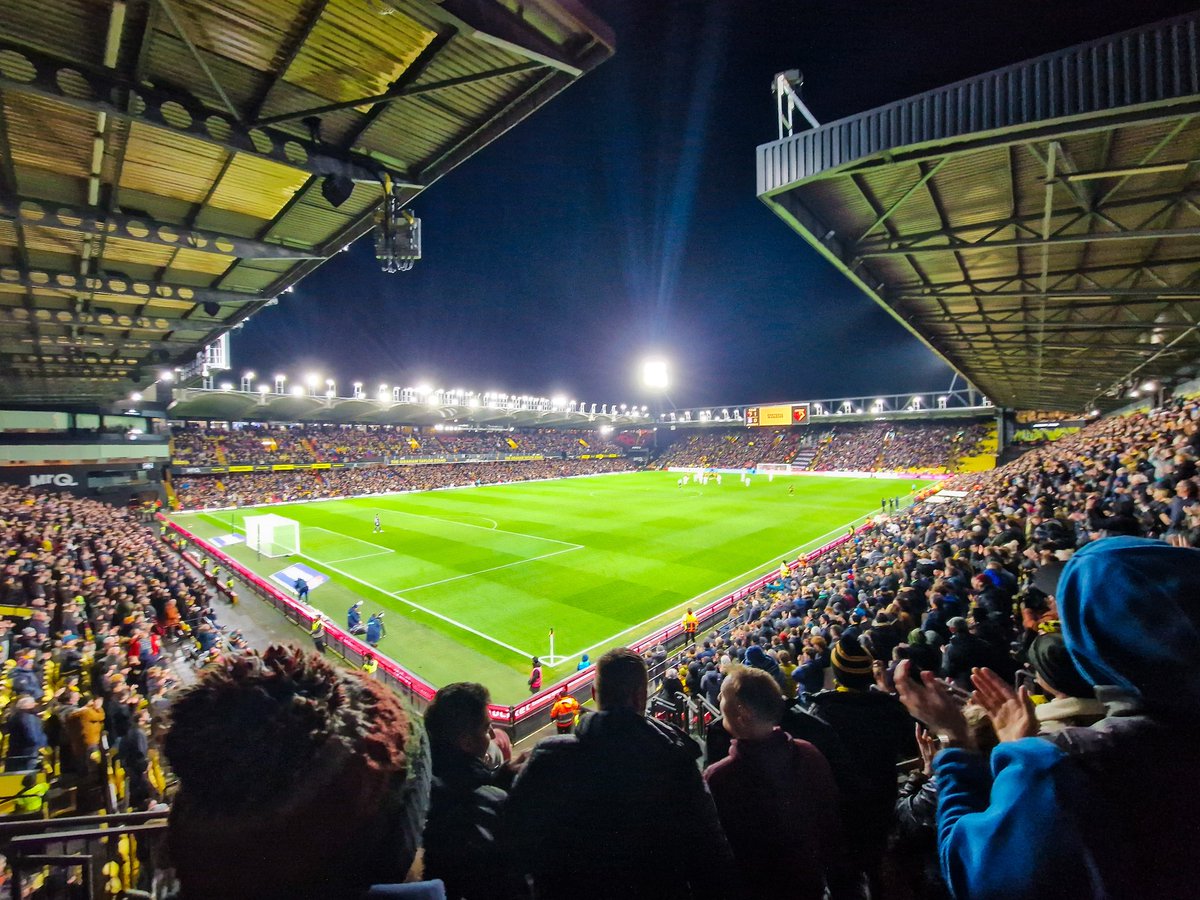 moi_adam's tweet photo. Visited a nice game at #VicarageRoad (@WatfordFC) tonight. Atmosphere was good. The ref, however, can keep his antics at League One where he belongs...
#WatfordFC #WATSTK https://t.co/RBnJrFpth5
