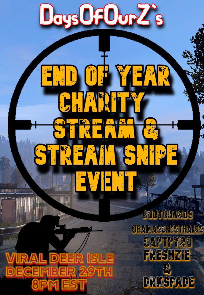 WILDLANDZ_'s tweet photo. Less than 2 hours until the start. Join the discord for details (https://t.co/5EBBFkBTq8) or just stream snipe @DaysOfOurZ beginning at 8PM EST. It’s the last @DayZ event of 2023! What else do you have to do tonight? #CharityEvent #DayZ https://t.co/9rBoGtHWac