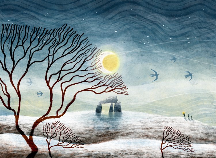 Wind sings
#strident gusts
as if to blow
Moon away
thin strands
chords
of attachment
stretch to breaking
shudder, aching
yet hold somehow
as if there is
another song
waiting
held by the breath
of night

#vss365 #WritingCommunity #poetrycommunity #book #amwriting #poem #musical