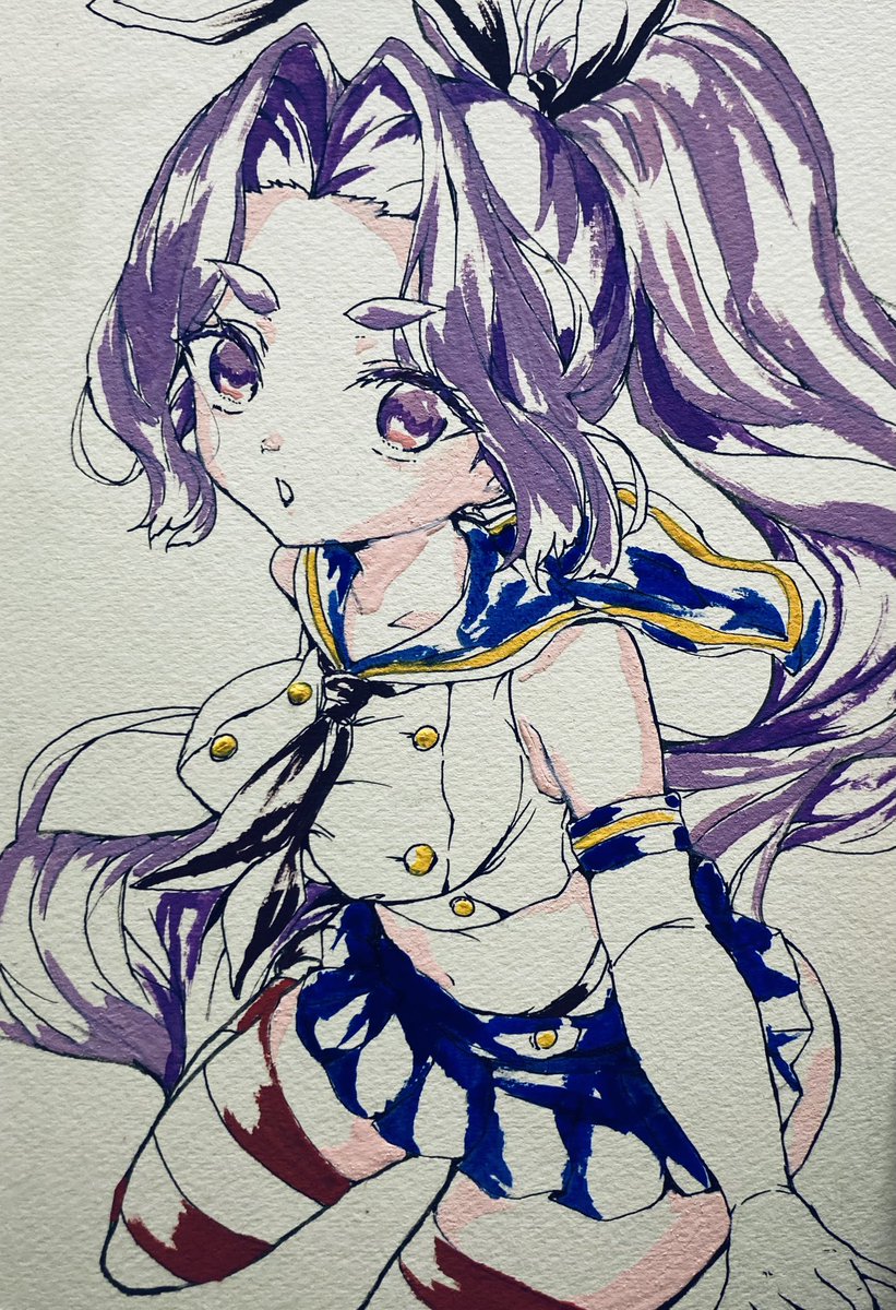 初春(艦これ) 「色紙の仕上がりはこんな感じです 」|はるすたいん✨のイラスト