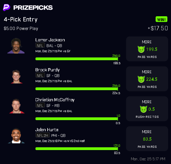 ClutchDp's tweet photo. Christmas payouts ain't too bad 🤷🏻‍♂️ Use code:
PR-M1Z0KL8 when signing up for Prize Picks😁 #prizepicks #sportsbettingtwitter #Christmas https://t.co/B4BTB1YMsh