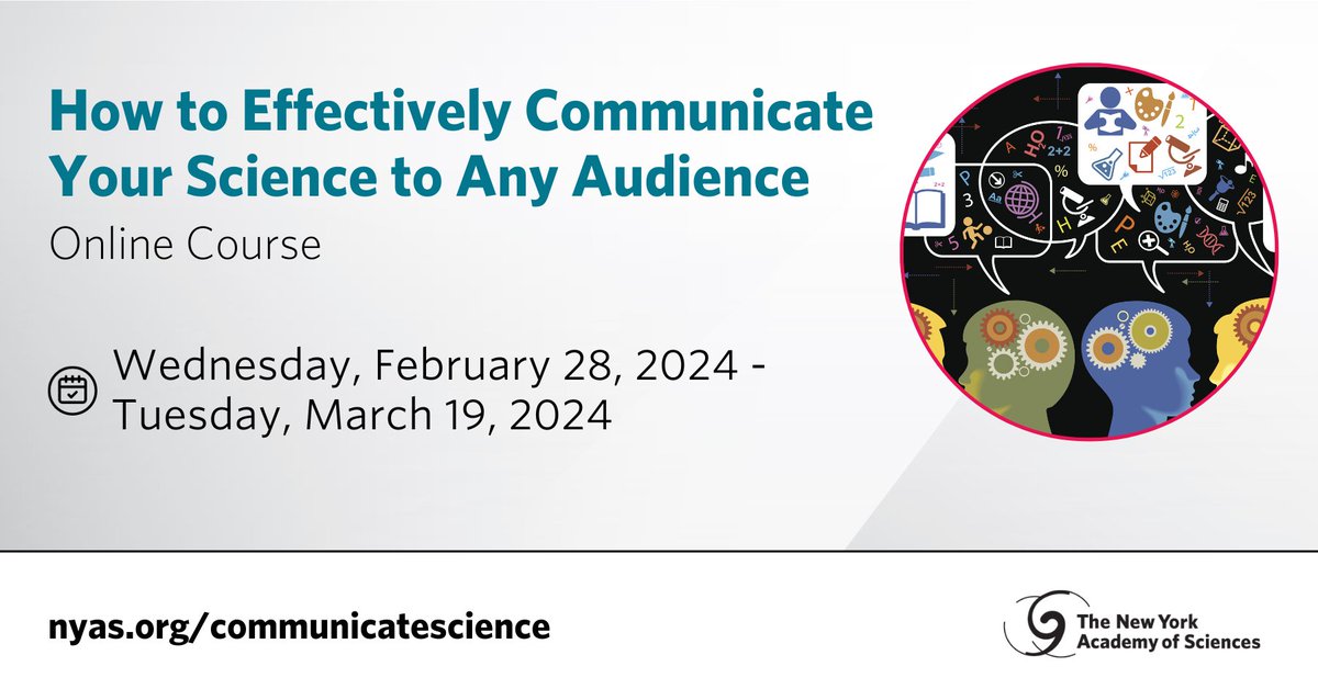 NYAS (@nyasciences) on Twitter photo 💭 Want to achieve your career goals and advance your research in 2024? ✨ The Academy's online course with <a href="/BayerStrategic/">Mark Bayer</a>, How to Effectively Communicate Your Science to Any Audience, begins in February! 📆 Learn more and register today: bit.nyas.org/47gYYoN 💭 Want to achieve your career goals and advance your research in 2024? ✨ The Academy's online course with <a href="/BayerStrategic/">Mark Bayer</a>, How to Effectively Communicate Your Science to Any Audience, begins in February! 📆 Learn more and register today: bit.nyas.org/47gYYoN