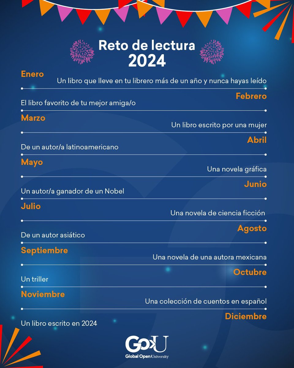 GOU_Mx's tweet photo. ¡Sigue creciendo!
Este 2024 cumple todas tus metas profesionales, lee más, aprende más. 🤓📖
Con GOU tus objetivos se vuelven realidad. ;) https://t.co/1MnJHkkgO0